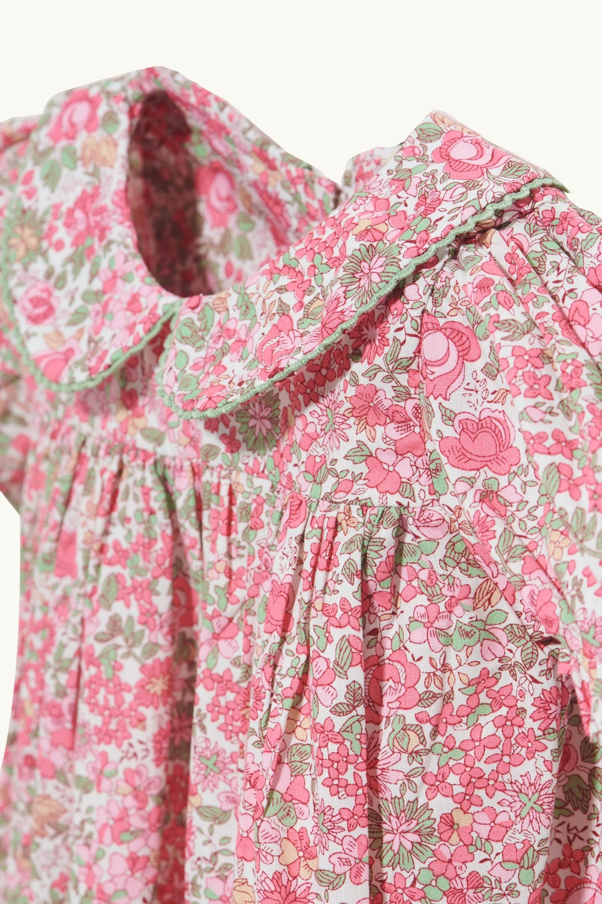 Azur dress in Blush Pink fine floral cotton lawn